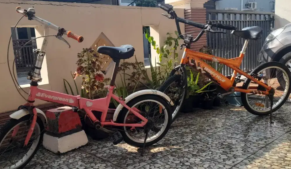 Sepeda lipat Evergreen 16 inch dan Wimcycle 18 inch
