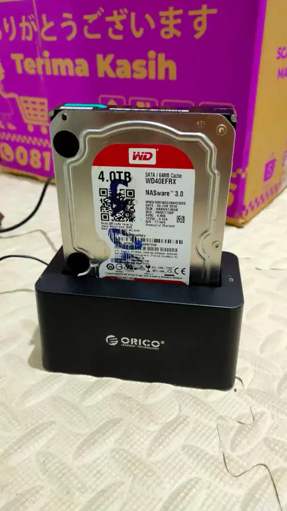 Harddisk WD 4TB + Docking Orico