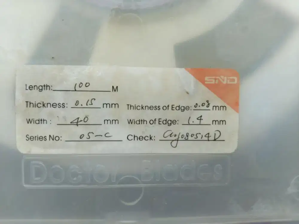 Doctor Blade SND Original 40mm x 0.15mm x 100M Rotogravure