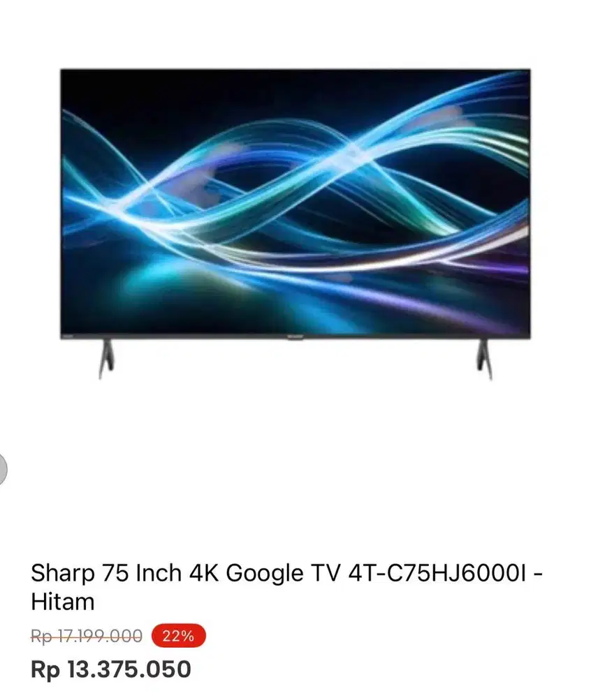 SHARP GOOGLE TV 4K 75inci