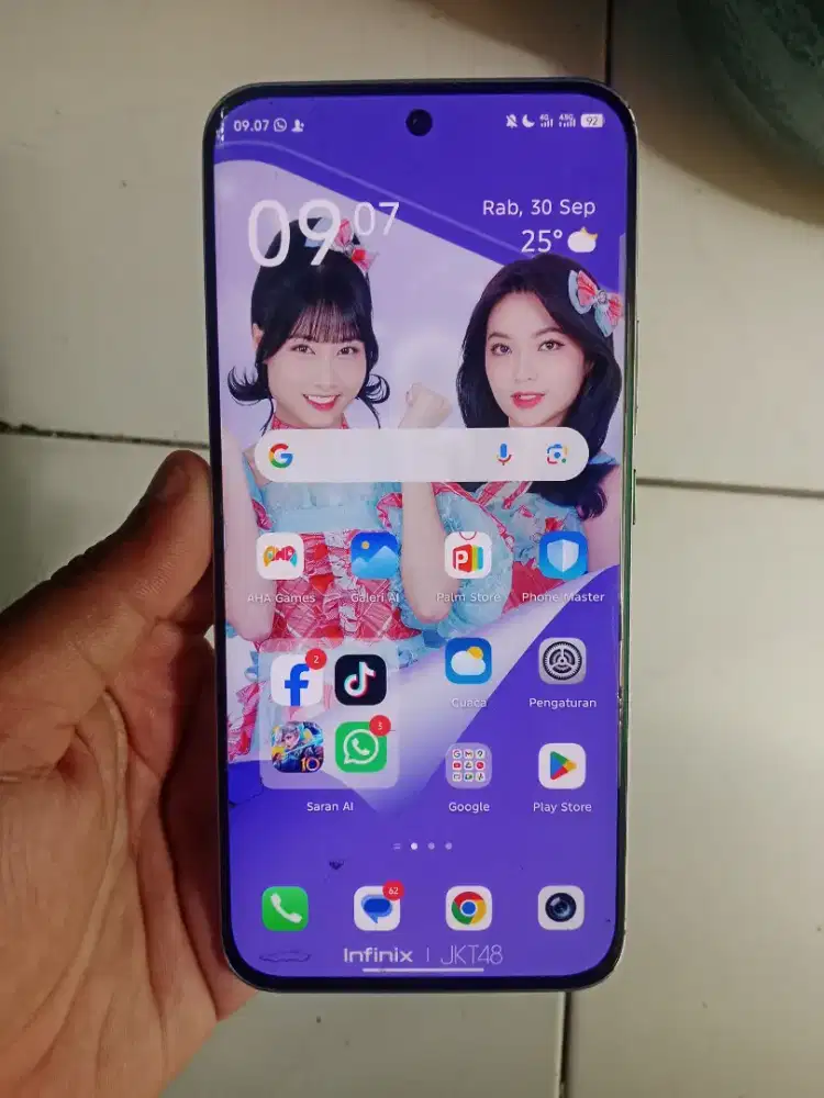 Infinix hot 60 Pro plus 8/256 nfc fullset nominus lecet pemakaian