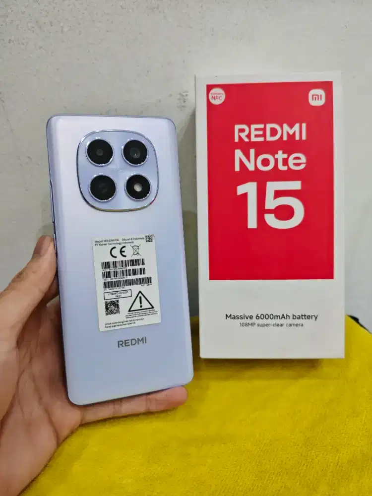 Xiaomi Redmi Note 15 8/128 Garansi Panjang, Mulus, Fullset ori, Nominu