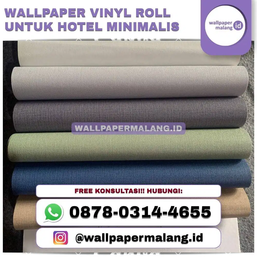 WALLPAPER VINYL ROLL UNTUK HOTEL MINIMALIS