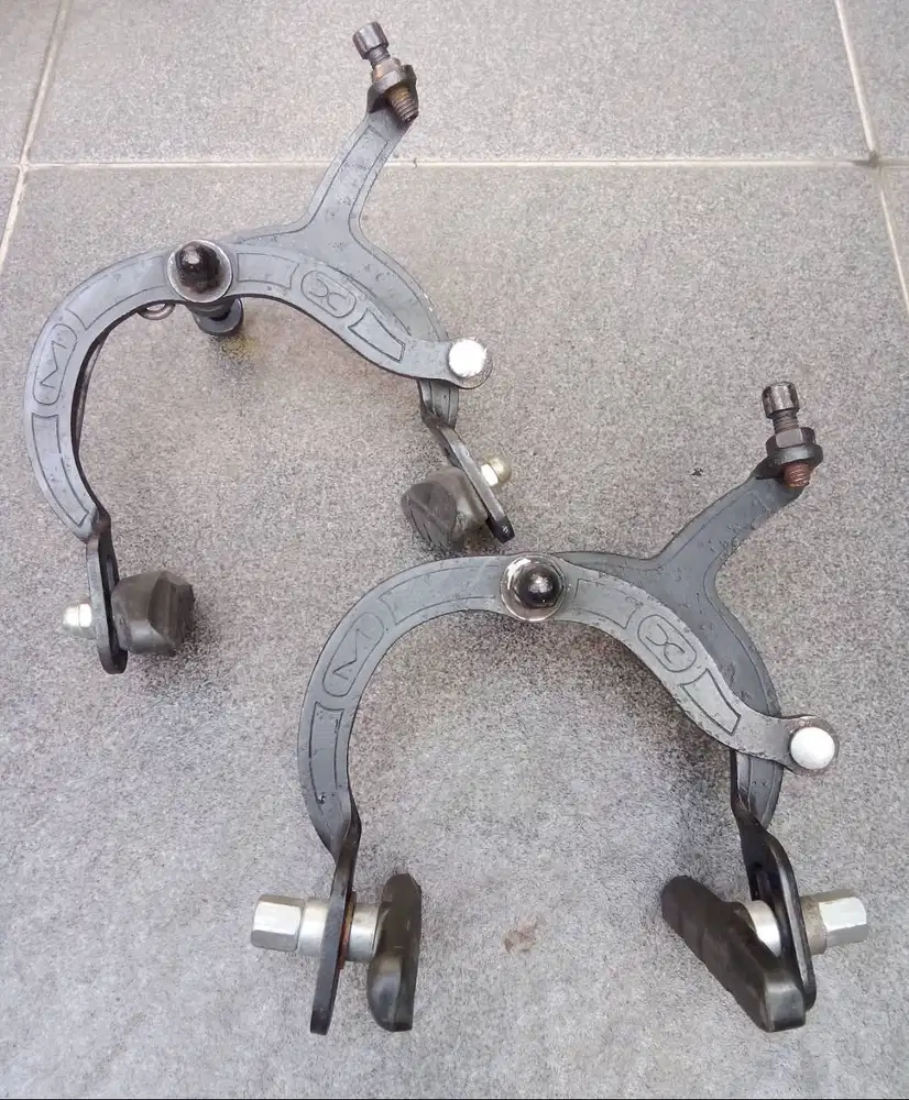 Rem Sepeda Bmx OS U Brake Set Vintage Bahan Stainless Kuat