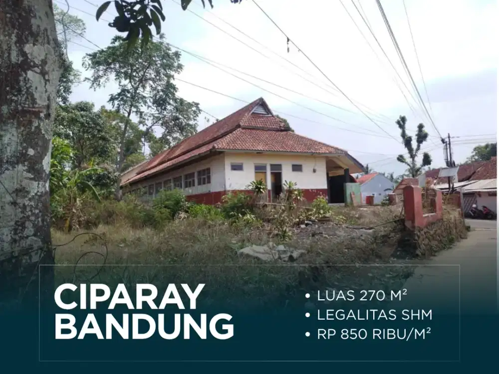 Tanah SHM 270m² Dekat Baleendah Ciparay Hanya Rp229,6 Juta