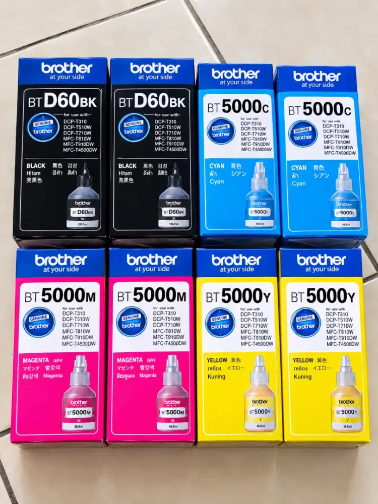 Tinta merek brother 4 pcs warna