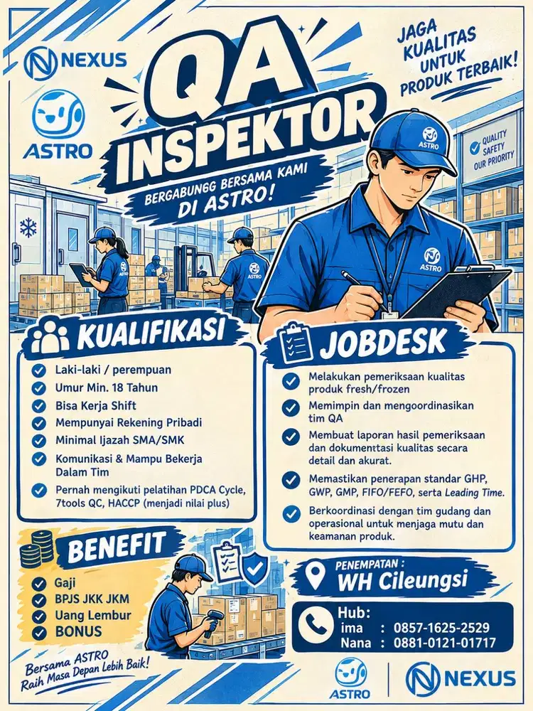LOKER MITRA QA INSPEKTOR ASTRO X NEXUS
