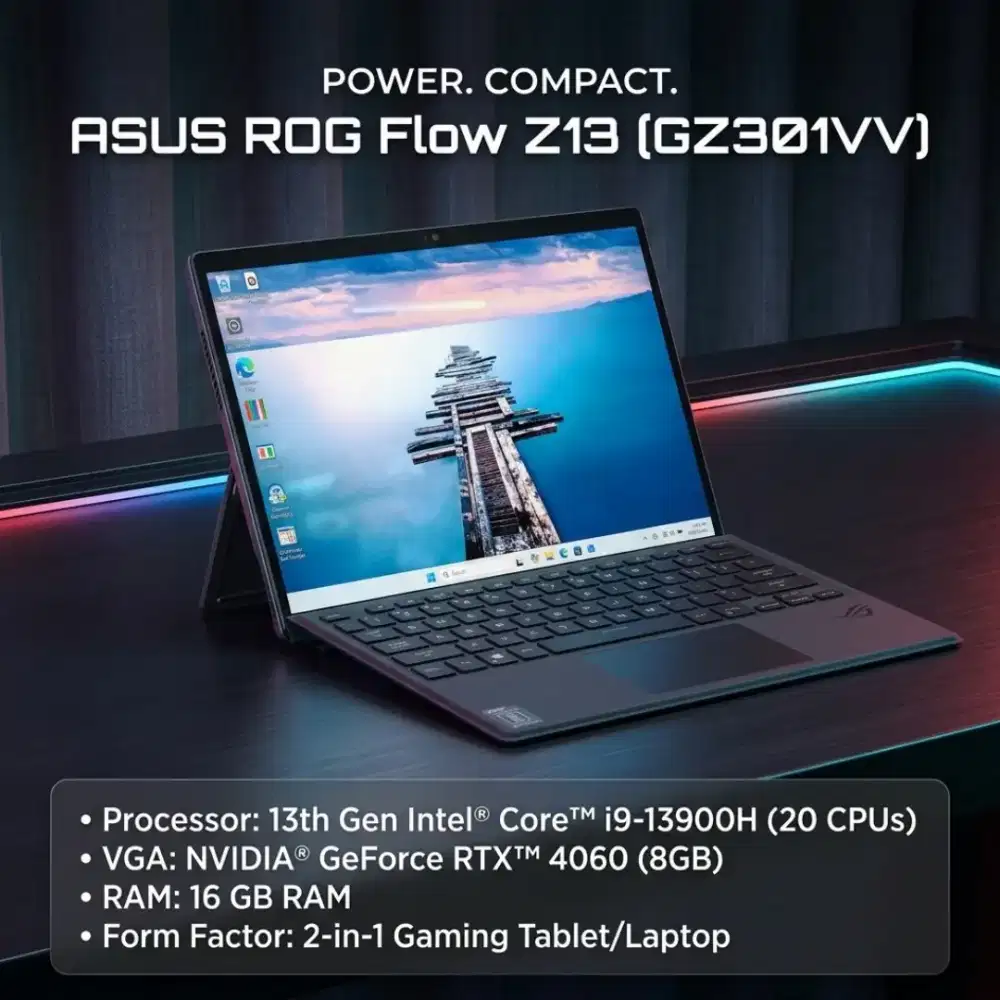 ASUS ROG Flow Z13 (GZ301VV) - Core i9 13900H / 2-in-1 Gaming Tablet
