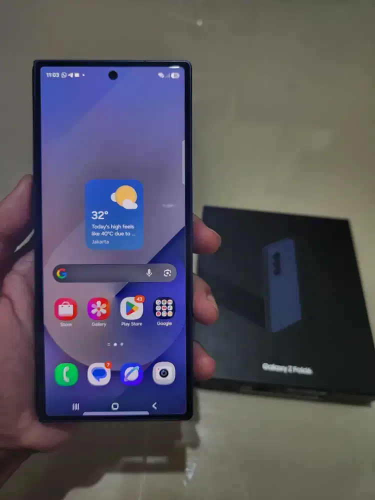 Samsung Fold 6 5G 12/256GB resmi sein fullset mulus pemakaian