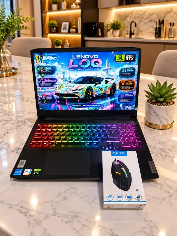 Laptop Gaming Premium Lenovo IP Gaming VGA Nvidia RTX Siap Pakai