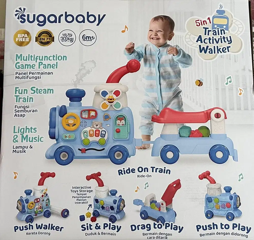 Jual Push walker Sugarbaby 5 in 1 masih baru bagus bersih