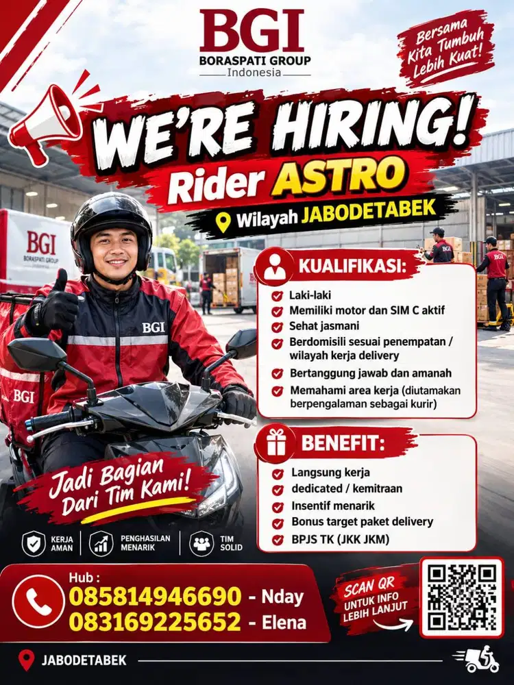 LOKER MITRA RIDER ASTRO X BGI