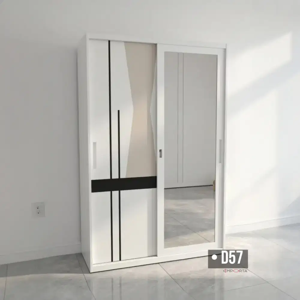 Lemari Pakaian Besi Pintu Sliding Importa S03-120 D57