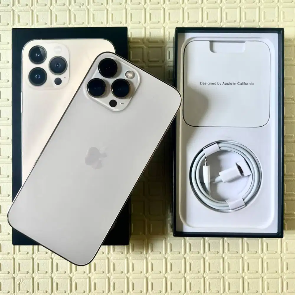 IPhone 13 ProMax 256GB Gold Fullset Ori Like New IBOX (Resmi Beacukai)