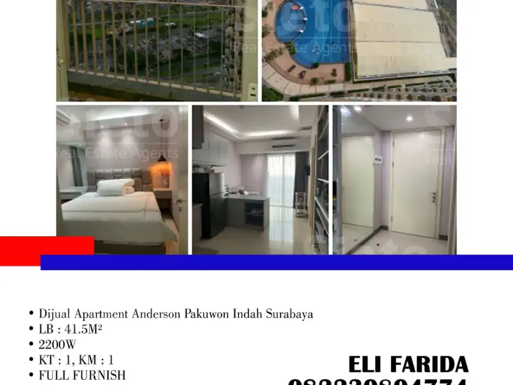 Dijual Apartment Anderson Pakuwon Indah Surabaya