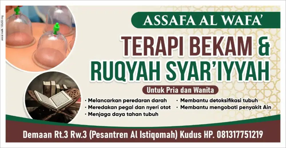 bekam dan rukyah syar'iyah untuk pria dan wanita