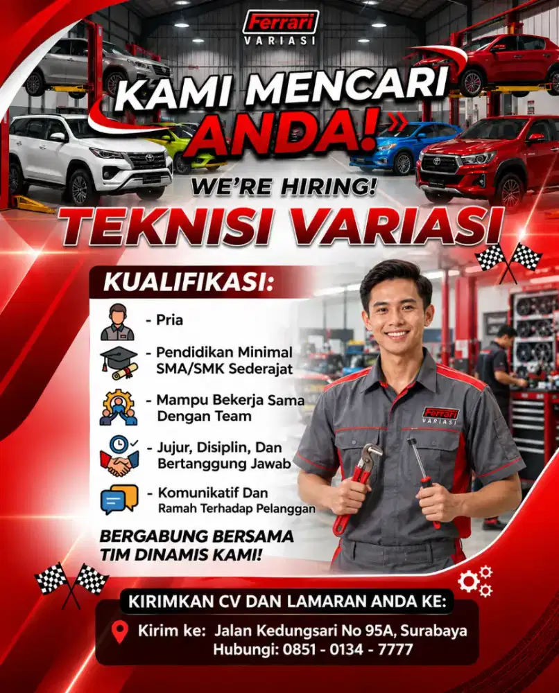 LOWONGAN TEKNISI VARIASI