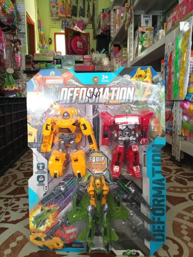 mainan anak robot deformation isi 3