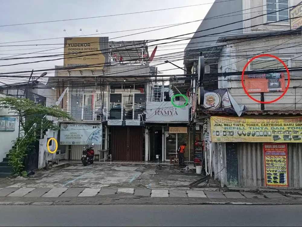 Dikontrakan sewa Toko,kontainer box,kios pinggir jln Raya ada Rooftop