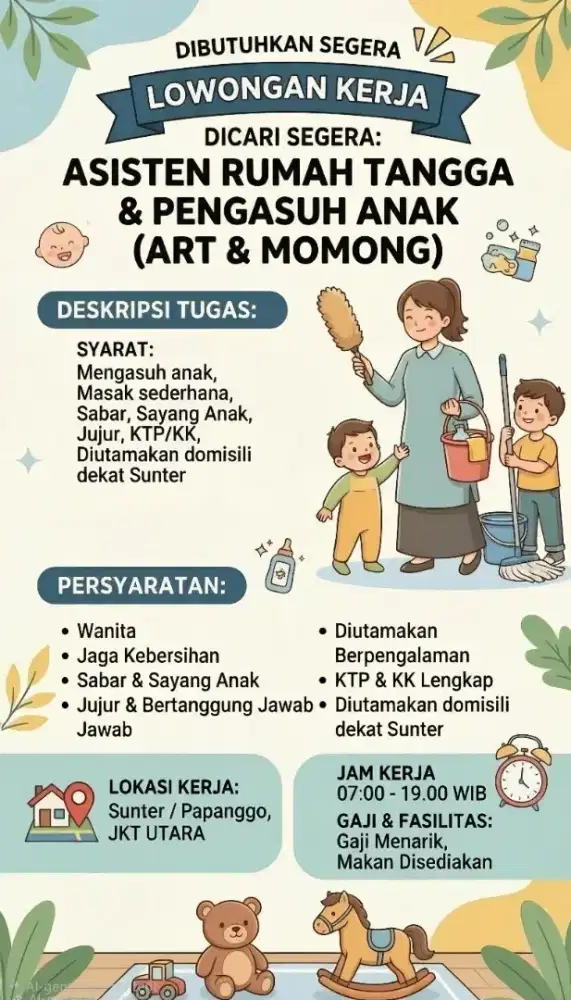 ART PP Momong Anak Sunter Papanggo Tj Priok