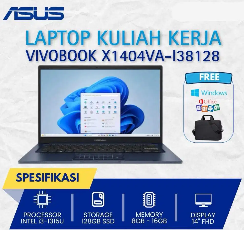 ASUS X1404VA INTEL i3 1315U 8GB 512SSD WINDOWS