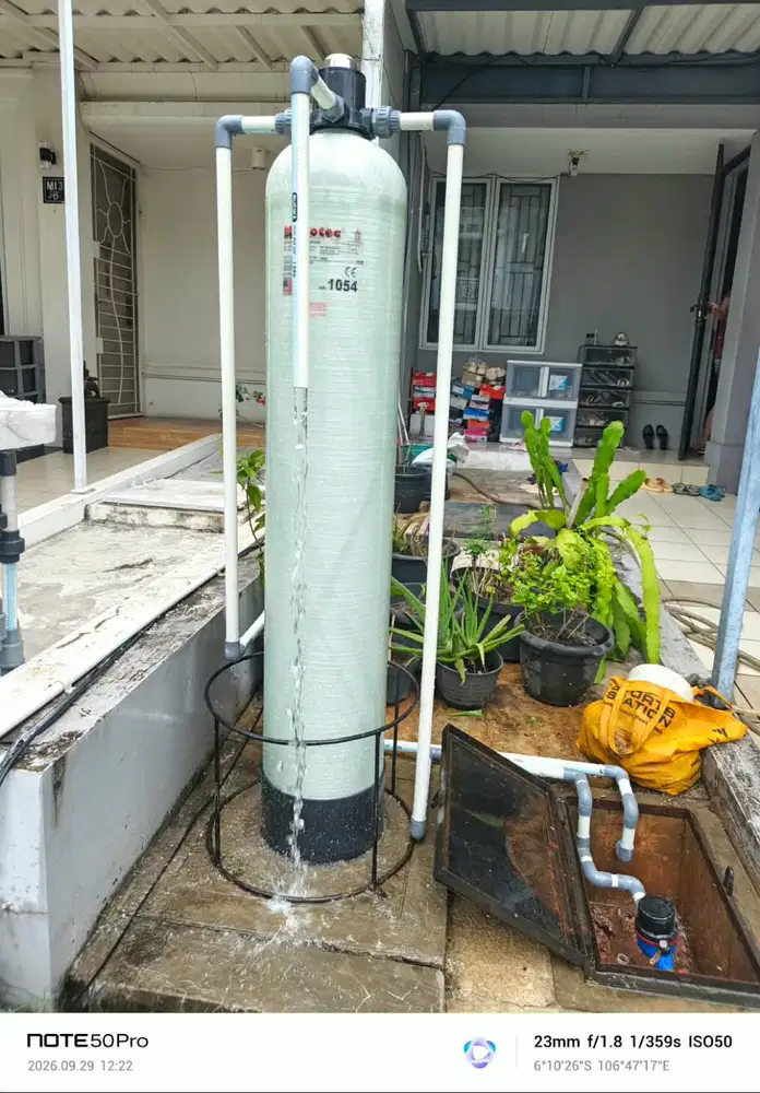 sepaket frp1054/penghilang bau ,zat besi kuning/dengan media