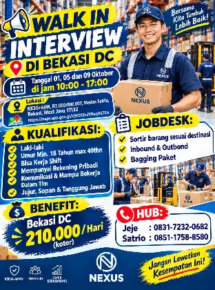 LOKER KEMKTRAAN BEKASI DC