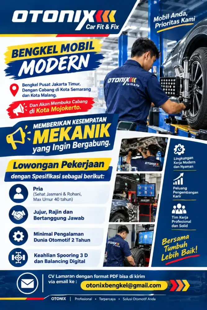 Mekanik Mobil Spooring Balancing