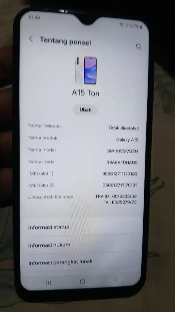 Jual santai samsung A15