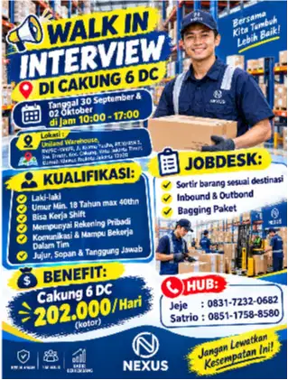 LOKER KEMITRAAN CAKUNG 6 DC