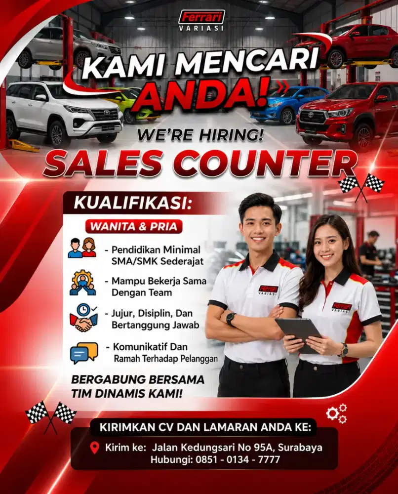 LOWONGAN KERJA SALES COUNTER