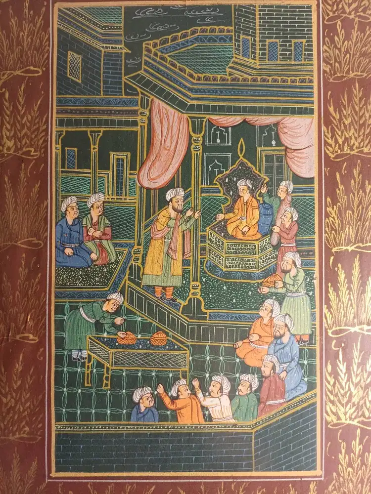 Vintage Mughal Empire Painting Miniature Art