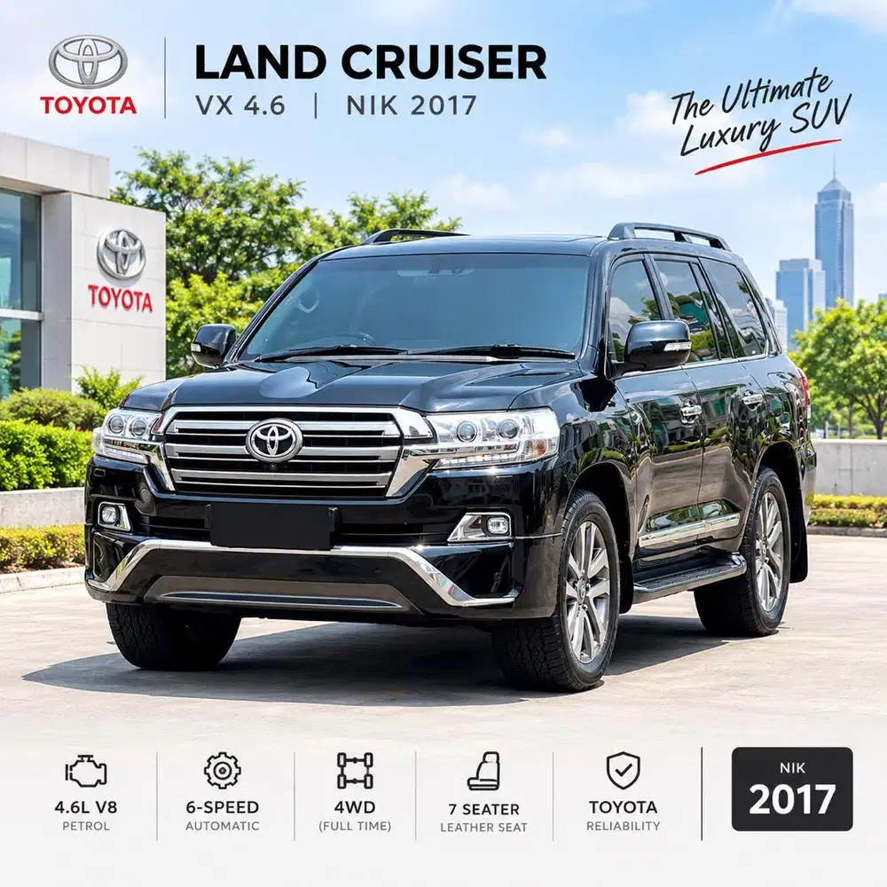 Toyota Land Cruiser VX200 Nik 2017 Garansi 1 Tahun Mesin dan Transmisi