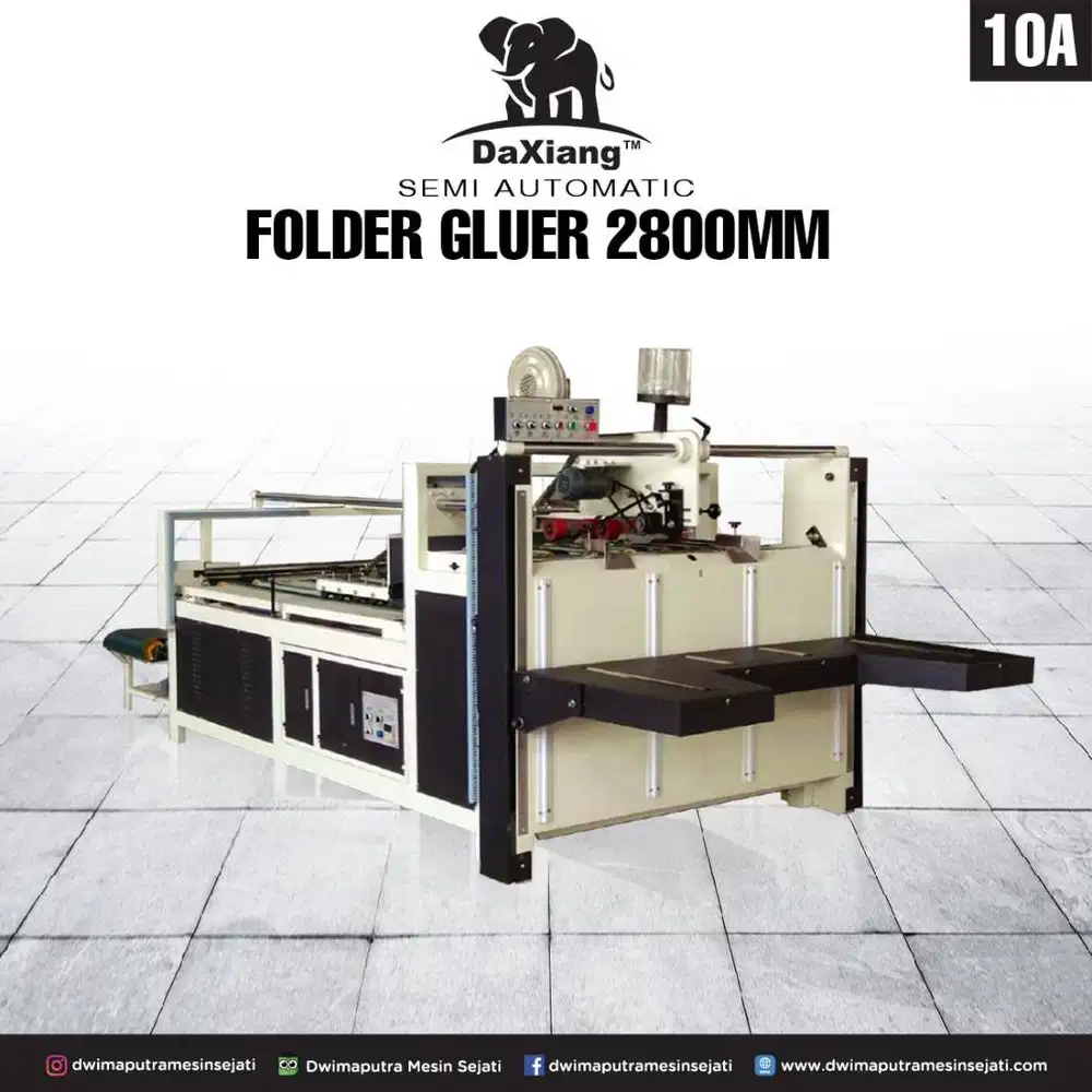 Mesin Lipat dan Lem Karton Box / Semi Automatic Folder Gluer Machine