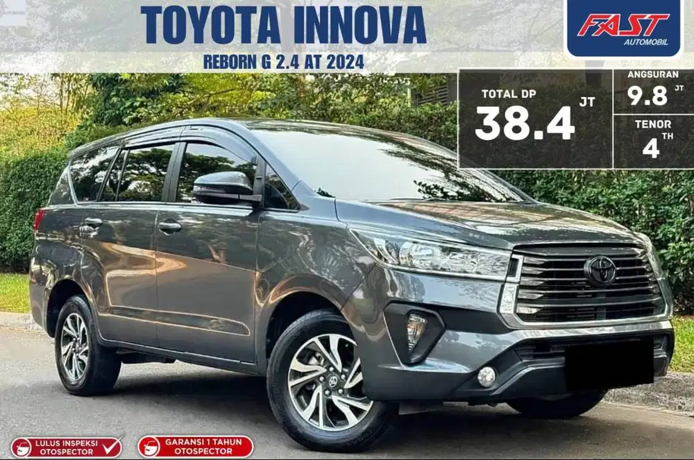 DP 38JT KM 16RB TOYOTA INNOVA REBORN G DIESEL 2024 2.4 PAJAK PANJANG