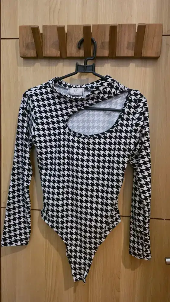 Bodysuit houndstooth