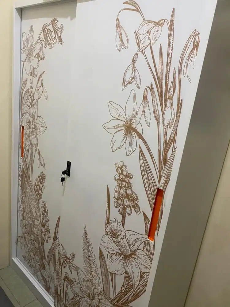 Lemari bahan alumunium 2 pintu sleding