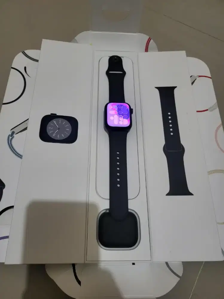 Apple Watch Series 8 41mm ex inter singapore fullset mulus bh88%