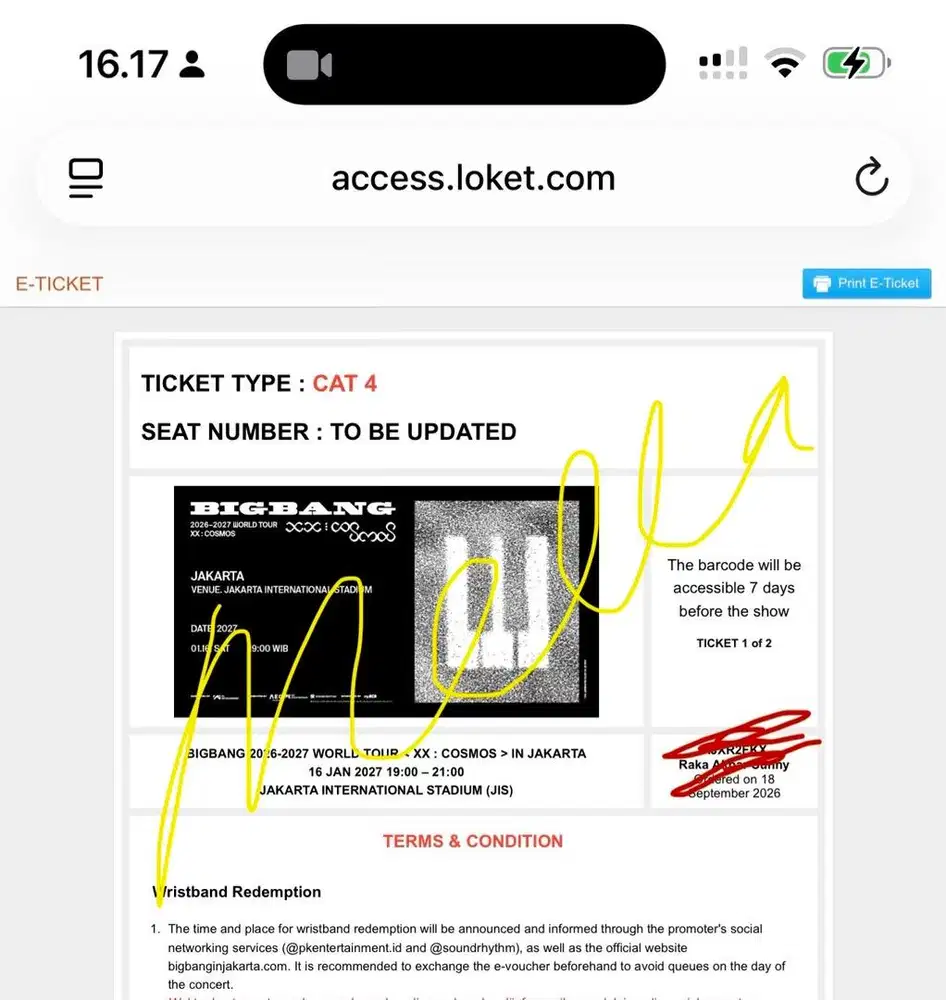 TIKET BIGBANG JAKARTA CAT 4