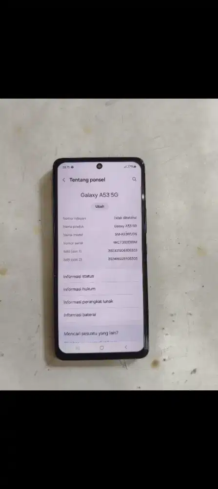 Samsung a53 ram 8+4/128 jaringan 5G batre awet siap pake