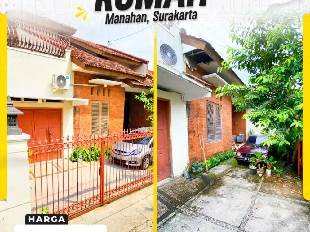Dijual Rumah 2 Lantai di Manahan Lokasi Premium Bisa Untuk Kost Strategis!!