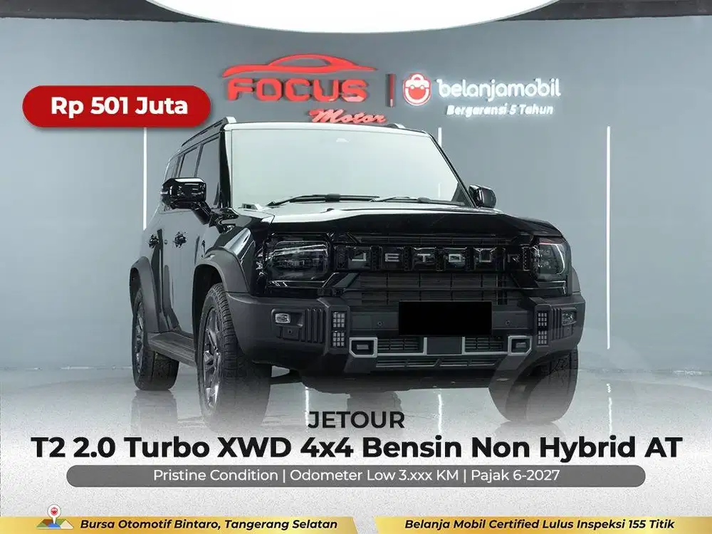 [ GARANSI 5THN 4x4 KM 3RB ] Jetour T2 T 2 2.0 Turbo AT 2026/2025/2024