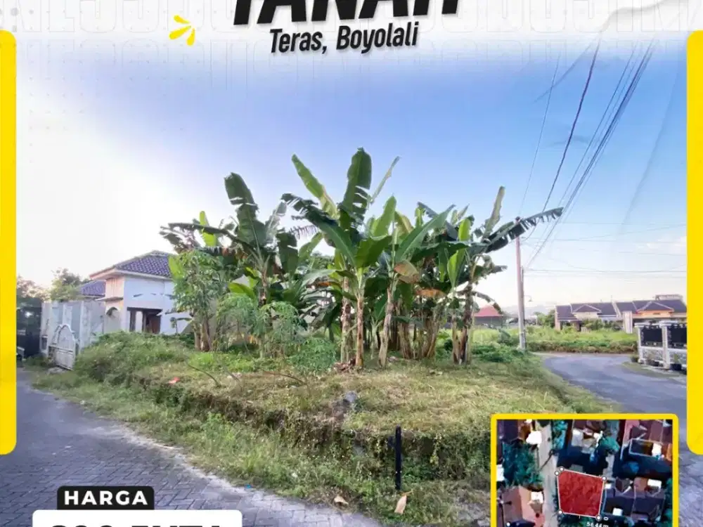 Dijual Tanah Kavling 204m Posisi Hook Siap Bangun di Teras Boyolali