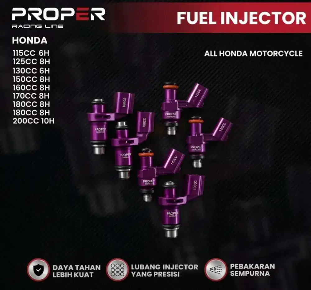Injector proper racing 125cc 6 hole all honda