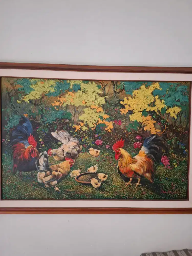 Lukisan ayam ditaman