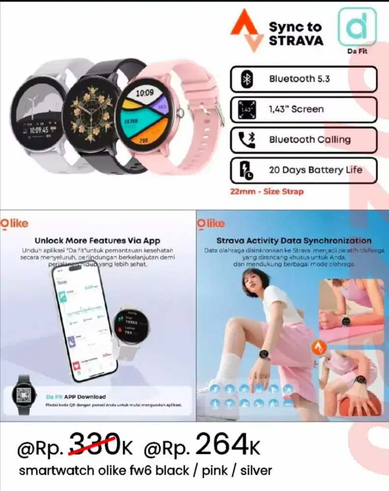 Smartwatch Olike FW6
