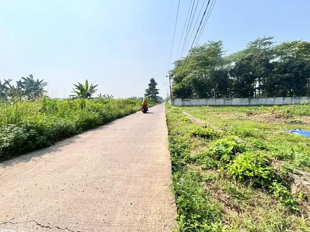 Dijual Tanah Datar 15 Menit Stasiun Cicayur, Tepi Jalan