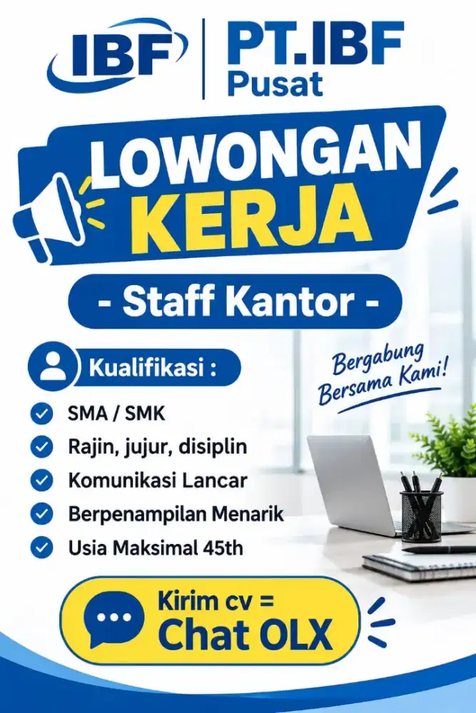 Lowongan kerja staff kantor