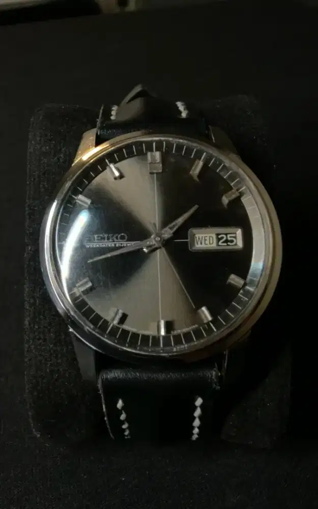 Jam tangan Seiko Sportsmatic Weekdater 6619A BLACK SUNBRUST VERY RARE