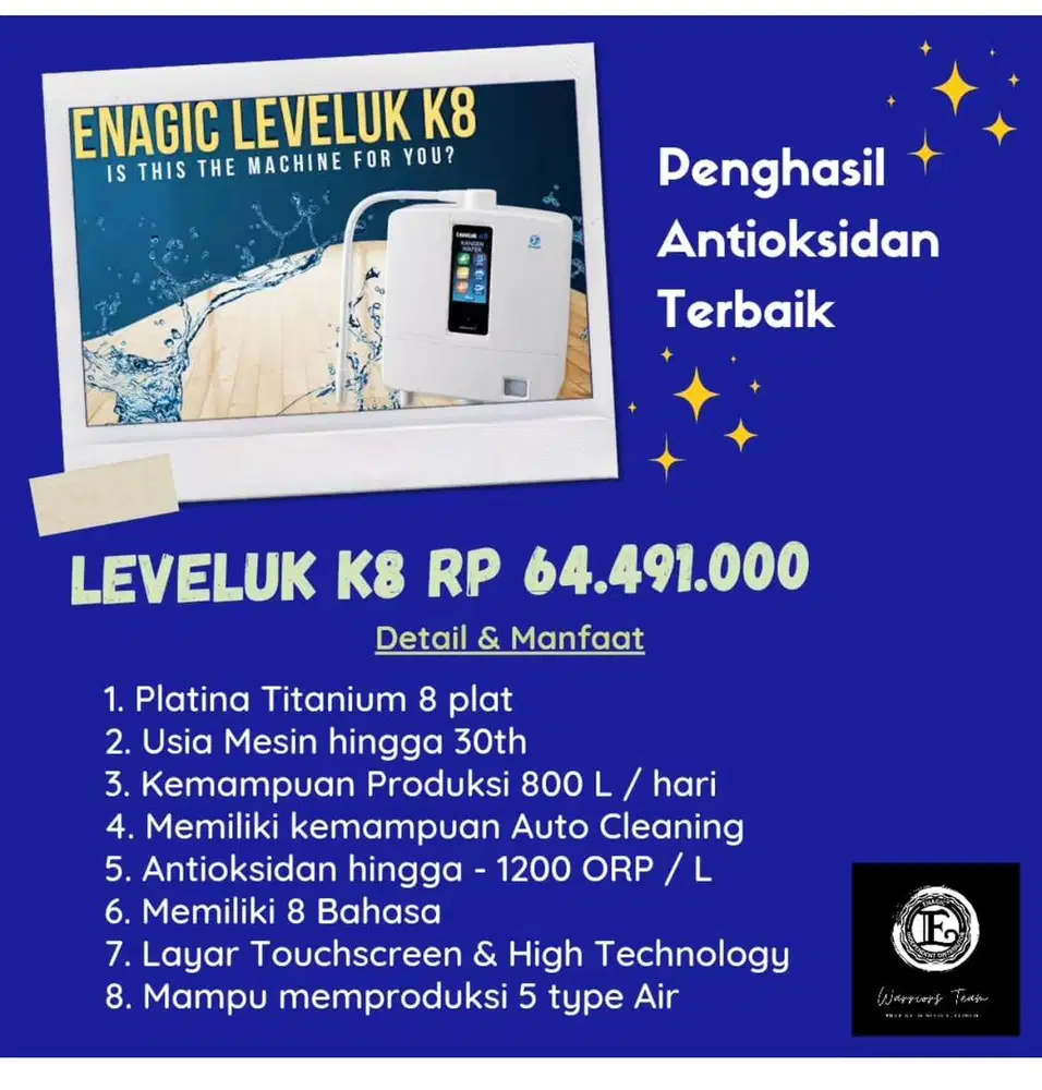 ENEGIC MESIN KANGEN WATER lEVELUX K8